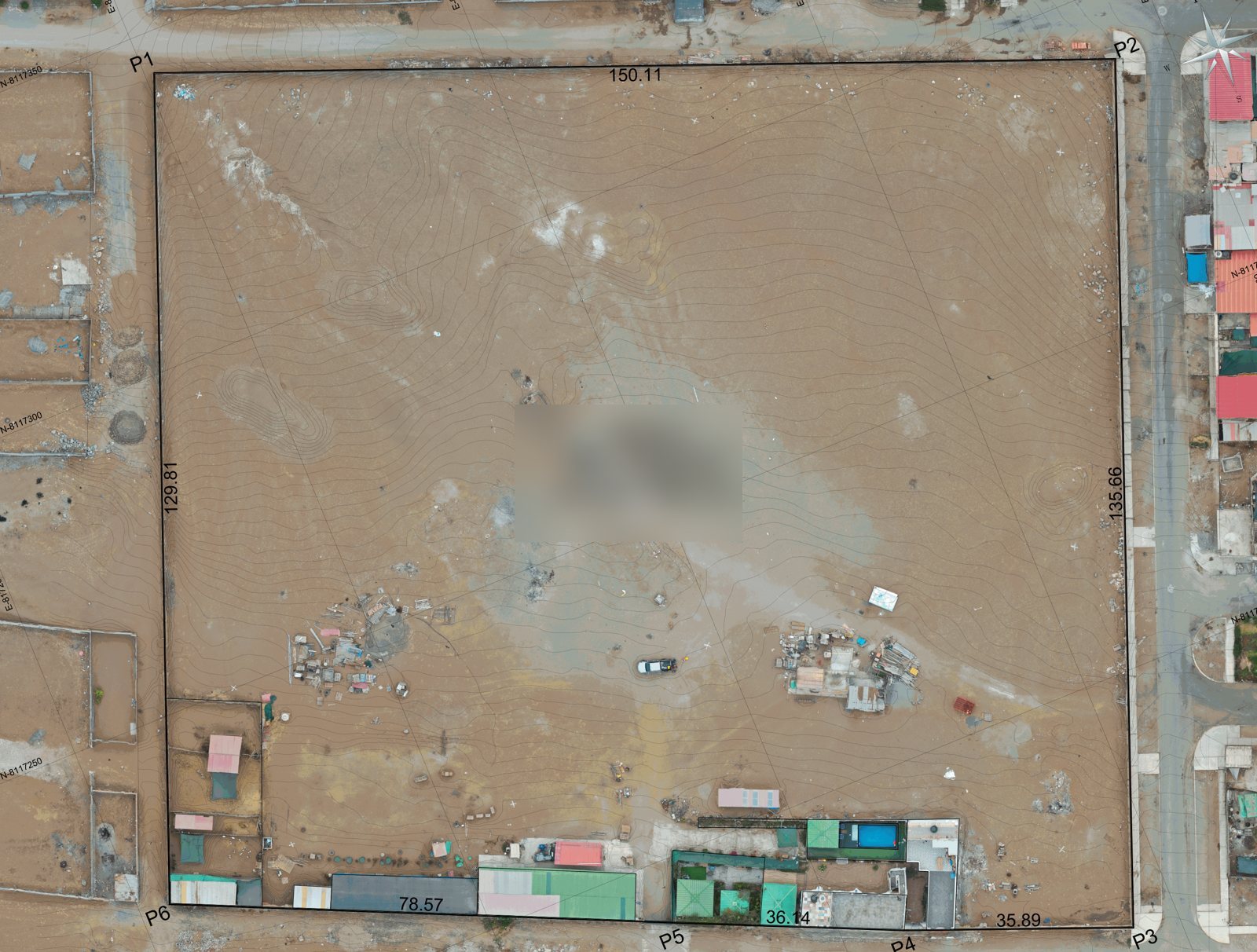 Ortofoto del terreno del proyecto